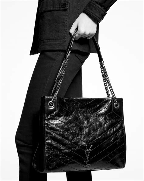 ysl crinkled leather tote|YSL tote bag price.